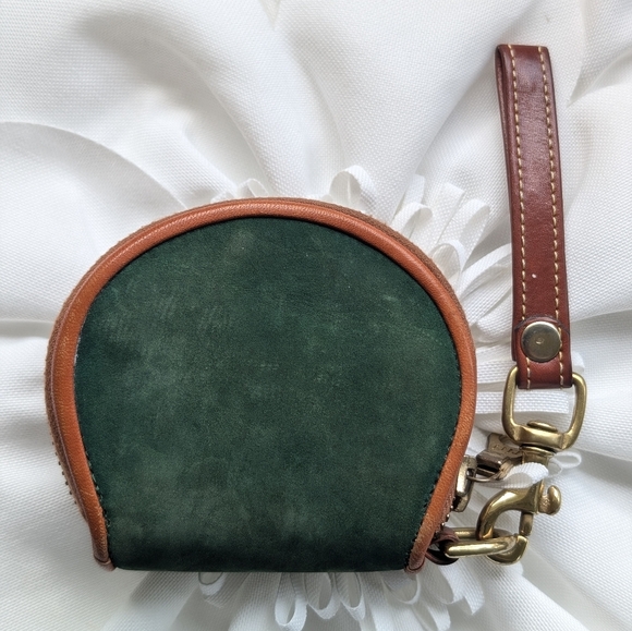 Dooney & Bourke USA coin purse Nubuck Suede wristlet Rare HTF - Picture 3 of 5